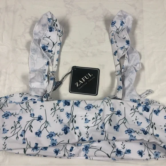 ZAFUL 2 PIECE FLORAL BIKINI SWIMSUIT SIZE 6 - Picture 7 of 7
